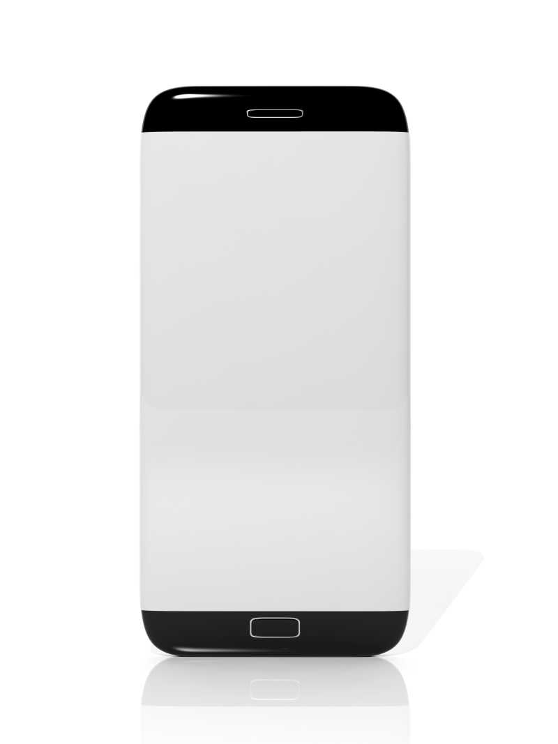 白色背景下的智能手机模板