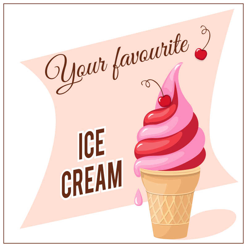 创意矢量冰淇淋插图设计